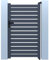Aluminiumtor halbdurchbrochen Matthieu – 100 x 180 cm – Grau