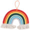 HAWILLOSCH 1 Stück wandmontiertes Webhandwerk Cute Decor wandverkleidung Einzigartige Wanddekoration Regenbogenquaste zum Aufhängen Willkommen Baumwollseil hängend Regenbogen-Wanddekoration