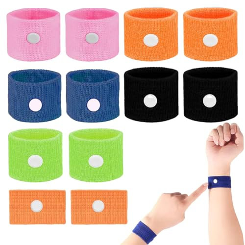 GXGM 5 Paar Akupressur Armband, übelkeit armband - Anti-Übelkeit Wristbands für Erwachsene und Kinder, ideal für Schwangerschaftsübelkeit, Seekrankheit und Reiseübelkeit