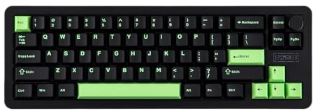 EPOMAKER Galaxy68 QMK/VIA Wireless Mechanical Keyboard, Anodized Aluminum, TOP/Gasket, 6000mAh, RGB Side/Backlit, Hot-Swap 65% Gaming Keyboard with Creamy Linear Switch (Black, Wisteria Linear Switch)