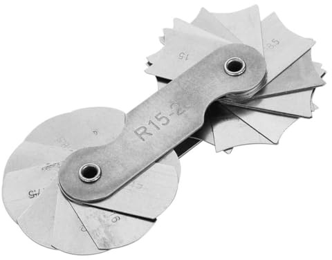1 Stück Radiusmessgerät, Radienlehren-Set Metrisches Edelstahl-Fillet-Messgerät Tragbares Messgerät Für Konkave Und Konvexe Oberflächen, Zum Messen Des Radius Von Objekten (R15-25MM)