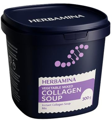 Herbamina Vegetable Mixed Collagen Soup – 300 g | Instant Collagen Soup with Vegetable Blend | Easy to Prepare | Light, Flavourful & Functional Meal Option | Made in Türkiye