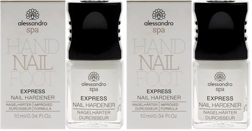 Alessandro Spa Express Nail Hardener zu Festigt brüchige Nägel, 10 ml (Packung mit 2)