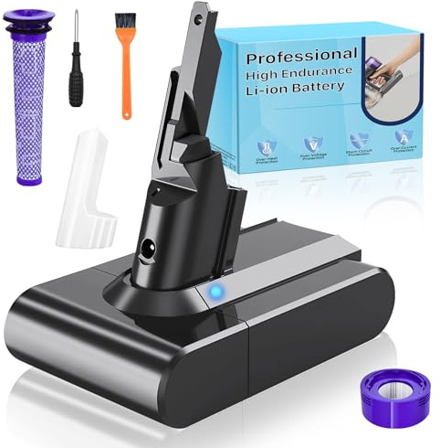 7500mAh Batterie pour la série Dyson V7, Nouvelle Batterie Haute capacité améliorée Pièces de Rechange pour aspirateur Dyson V7 Animal/Fluffy/Motorhead SV11 avec kit Complet d'outils de réparation