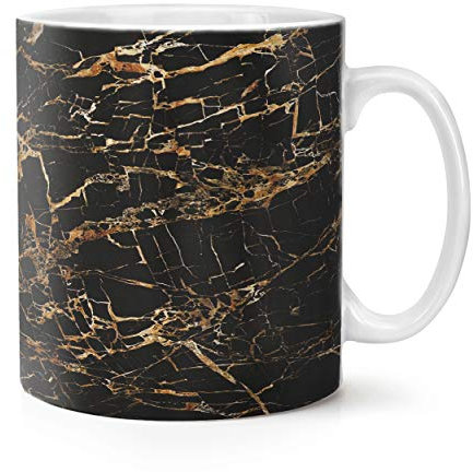 Black Gold 2 Marble Effect 10oz Mug Cup