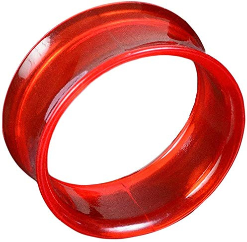 viva-adorno 1 Stück Double Flared Flesh Tunnel Plug Tube Tunnel ohne Gewinde Kunststoff Acryl Größe 3-22mm UFT