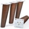 Wood Sofa Legs 20cm Pack of 4 Walnut Finished Furniture Leg Replacement Legs for Dresser Cabinet