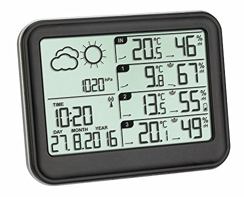 TFA Dostmann 35.1142.01 Radio Stazione Meteo View (Nero con batterie)