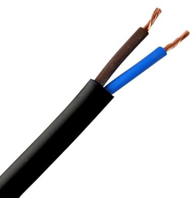 2/3/4 CORE ELECTRICAL FLEX CABLE WIRE LENGTH TWIN TRIPLE 0.75/1/1.5/2.5mm2 230V (2 Core 1.5mm x 5m)