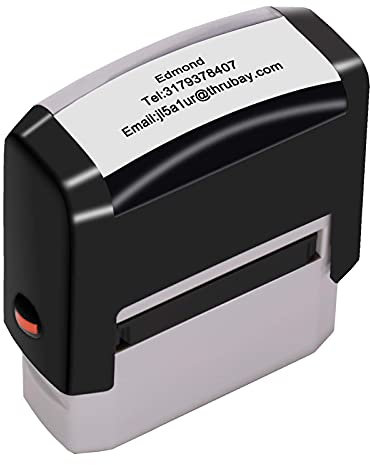 Individueller Stempel,Personalisierte Stempel,38x14mm,Bis zu 3 Zeilen, Adressstempel für Geschäft, Büro, Kartenherstellung