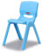 JAMARA 460583 - Kinderstuhl Smiley bis 100 KG - stapelbar, aus robustem Kunststoff, Indoor-Outdoor geeignet, blau