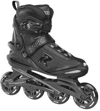 Roces Herren ICON Inline-Skates, Black-Dark-Charcoal, 44