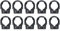 well2wellness® PVC Collier de serrage noir - 40 mm (200201-2) - 10 pièces
