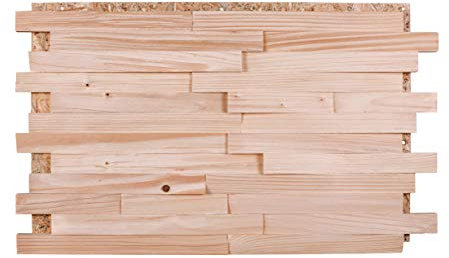 Split4Wall Wandverkleidung Echtholz Spaltholz Nadelholz spaltrau Schindel ca. 1m2 3D-Optik handgefertigt Wandpaneel moderne Wanddekoration Holzverkleidung Holzwand Wohnzimmer (Nadelholz geölt, 30)