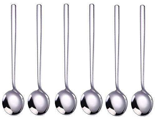 Cucchiai, cucchiai coreani in acciaio inox (argento x 6)