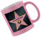 Crealuxe Glitzertasse Pink 'Walk of Fame (Wunschname)' personalisiert, Kaffeetasse, Bürotasse