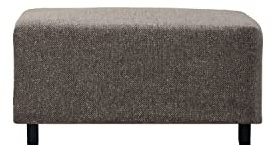 House Doctor, Pouf, Camphor, Dunkelbraun, Metall, Sperrholz, Schaum, Baumwolle, Filz, Holz, Standard