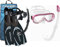 Cressi Pluma/Pluma Bag - Premium Flossen Set, Schwarz/Silber - Schnorchel Set, 43/44 & Unisex-Erwachsene Onda Mare Schnorchelset Tauchset Taucherbrille, Transparent/Rosa, Einheitsgröße