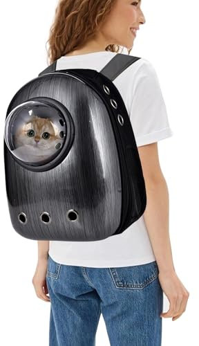 PETCUTE Hunderucksack,Atmungsaktive Hundetasche Haustier Hunde für Kleine Katzen Hunde,Raumkapsel Haustier Tragetasche mit Aufbewahrungstasche für Wasserflaschen,Katzenrucksack zum Reisen im Freien