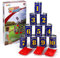 SOKA Tin Can Alley Game 10 Metal Tins & 3 Bean Bags – Indoor Outdoor Party Garden Games Activities for Kids & Adults – Birthday Christmas Easter Family Fun Games Children Boys Girls Gift