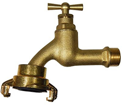 Wasserhahn 1/2 AG und Schnellkupplung (Geka-kompatibel),matt