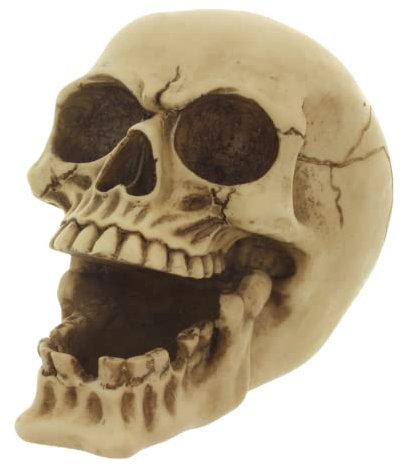 MIK funshopping Genialer Aschenbecher im Alien & Mystik-Design – Macht jeden Raum zu deinem persönlichen Universum! Einzigartiger Ascher, handbemalt, für SciFi & Fantasy Fans (Totenschädel Mund offen)