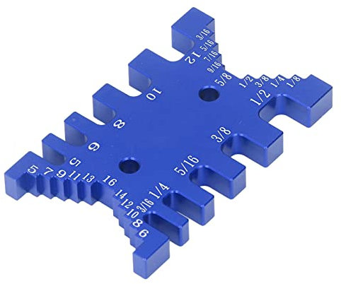ViaGasaFamido Dovetail Jig Tenon Caliper Aluminum Metric Imperial Scale Card Measuring Woodworking Tool Dovetail Jig Carpentry Router Saw Measuring Ruler Table Machine Tool(Blue)