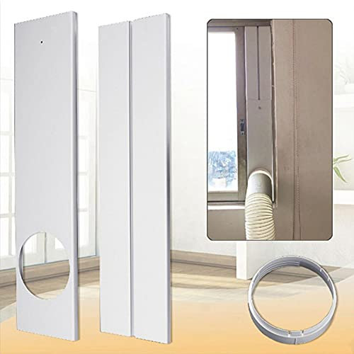 PW TOOLS Tragbares Fenster-Kit für Klimaanlagen, AC-Fenster-Lüftungs-Kit, verstellbare Fenster-Klimaanlage, vertikale oder horizontale Schiebefenster-Kit-Platte für AC-Einhei