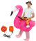 AirSuit® Aufblasbares Kostüm Rosa Flamingo | Ungewöhnliches Kostüm in Erwachsene | Größe 160 bis 190cm | Premium Qualität | Aus sehr strapazierfähigem Polyester | Inklusive Aufblassystem| OriginalCup®
