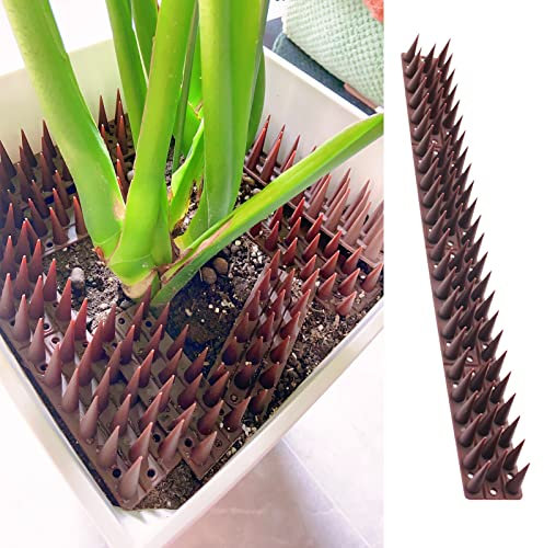 Pinchos Anti Gatos 4 Uds/8 Uds/12 Uds Alfombrilla para Gatos Al Aire Libre para Mascotas, Alfombrilla de Plástico Estrecha para Gatos para Jardín, Tira Larga de Espinas de Gato para Planta de Refriger