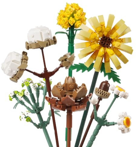 OSDUE Artificial Flower Bouquet Building Kit - Decorative Home Accessories for Gifts, Valentine's Day Idea