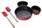 Prestige Neu Disney Backe mit Mickey Mouse Backgeschirr-Set mit 3-teiligen Mickey-Kopf-Kuchenformen und 2-teiligem Silikonspatelsatz, Schwarz