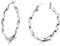 Sllaiss 925 Sterling Silver Hoop Earrings for Women Dainty 12MM-20MM Twisted Hoop Earrings White Gold Plated Small Huggie Hinged Hoop Earrings Minimalist Jewellery （12mm）