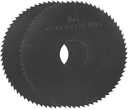 QUARKZMAN 2pcs Circulaire Scie Lames 63mm x 16mm x 1mm 72 Dents Nitrure Revêtu Haute Vitesse Acier (HSS) Fraisage Fraises pour Aluminium Alliage Métal Plastique Bois
