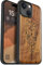 Carveit Magnetic Wood Case for iPhone 15 - Solid Walnut & Black Soft TPU Shockproof Protective Cover - Compatible with MagSafe (Viking Compass Vegvisir)