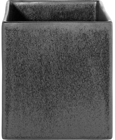 Home4You Übertopf - Schwarz - Keramik - 10 x 10 cm