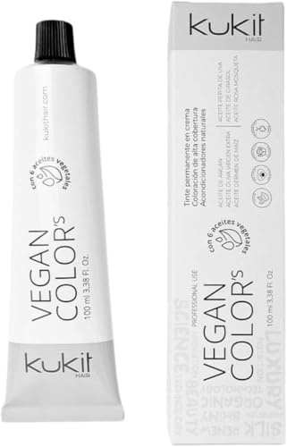 Kukit Hair - Vegan Color's Tinte Súper Aclarante, Tinte Pelo Mujer Vegano 100 ml (12.0 Super Aclarante Natural)