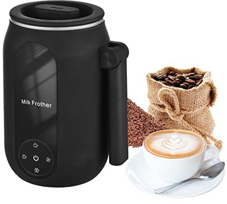 YIWENG Montalatte Elettrico Fornello per Schiumare Latte a Vapore 4 in 1 con Impugnatura Girevole Schiuma per Caffè/Latte/Cappuccino