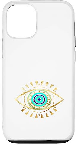 iPhone 14 Pro Gold Greek Evil Eye Case