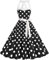 maxToonrain Dresses for Women UK Plus Size,Womens 1950s 80s 70s 90s Fancy Dress A Line Spaghetti Strap Polka Dot Midi Party Dress Halloween Costumes for Adults Ladies(A-Black,L)