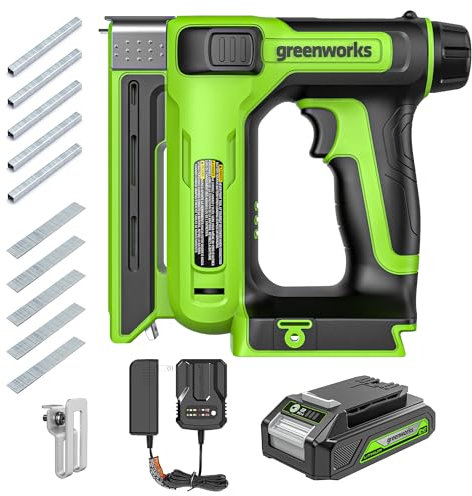 Greenworks 24 V 3/8 Zoll Kronenhefter mit 2 Ah Akku und 2 A Ladegerät