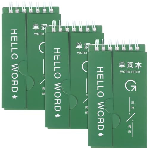 FUNOMOCYA Word Memory Book Lightweight Portable English Vocabulary Notebook Diary Writing Notepad for Students School Travel Office