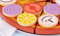 Coriver Wooden Pizza Food Toys, 27 Pieces Pizza Kitchen Toys Play Food Sets, Toy food Set for Children, Kitchen Pretend Play Cutting Food, Role Play Toys Gift for Kids 3+ Years Old Boys Girls