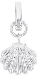Amor Charm 925 Sterling Silber Damen Charms, 1,9 cm, Silber, Muschel, Kommt in Schmuck Geschenk Box, 2038507