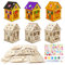 WEDNOK 7 Sets Kürbis Haus Bastelset Kinder Halloween Holz Bausatz 3D Kürbishaus Kreativsets Kürbis Holzbausatz Basteln DIY Holzbastelset zum Bemalen für Jungen Mädchen St Martin's Halloween