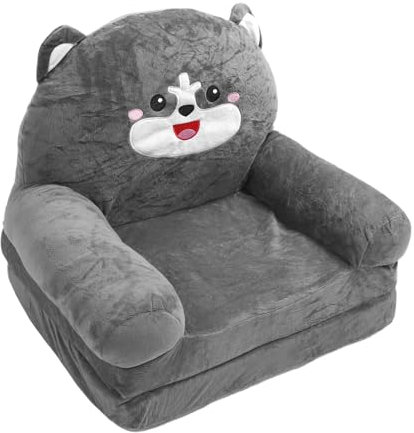 Fdit Innovatives Faltbares Kindersofa, Aufklappbares Schlafsofa Im Cartoon-Design für Kleinkinder, Tragbarer Kleinkinderstuhl für Schlafzimmer, Spielzimmer (2 Schichten)