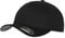 GIDUTEX Flexfit Unisex Wooly Combed Cap inkl. Schlüsselband graue Unterseite Baseball Cap Basecap (DE/NL/SE/PL, Alphanumerisch, S, M, Black)