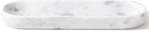 10.6 Decorative Bowl for Home, Natural Marble Tray Key Bowl, Decor Tray for Kitchen Counter, Bathroom Countertop (Natural White)