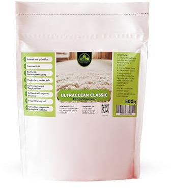 UltraClean Classic Teppichreinigungspulver, Teppichpulver, 500 gr. Auch als alternative für Vorwerk Kobosan 6690053105 Raumrein