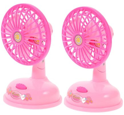 KICHOUSE 2 Piezas Mini Ventilador Juego Imaginativo Ventilador Eléctrico Juguetes Casa De Muñecas Ventilador De Mesa Ventilador Portátil Casa De Muñecas Ventilador De Pie Mini Ventilador